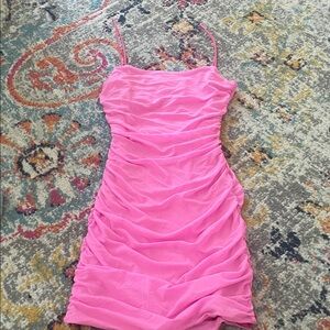 Princess Polly Vibrant Pink Ruched Mini Dress